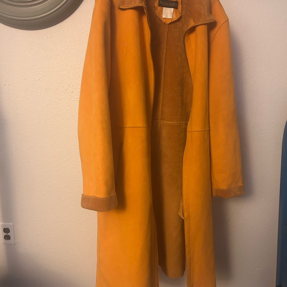 Harve Bernard Orange Suede Women's Coat